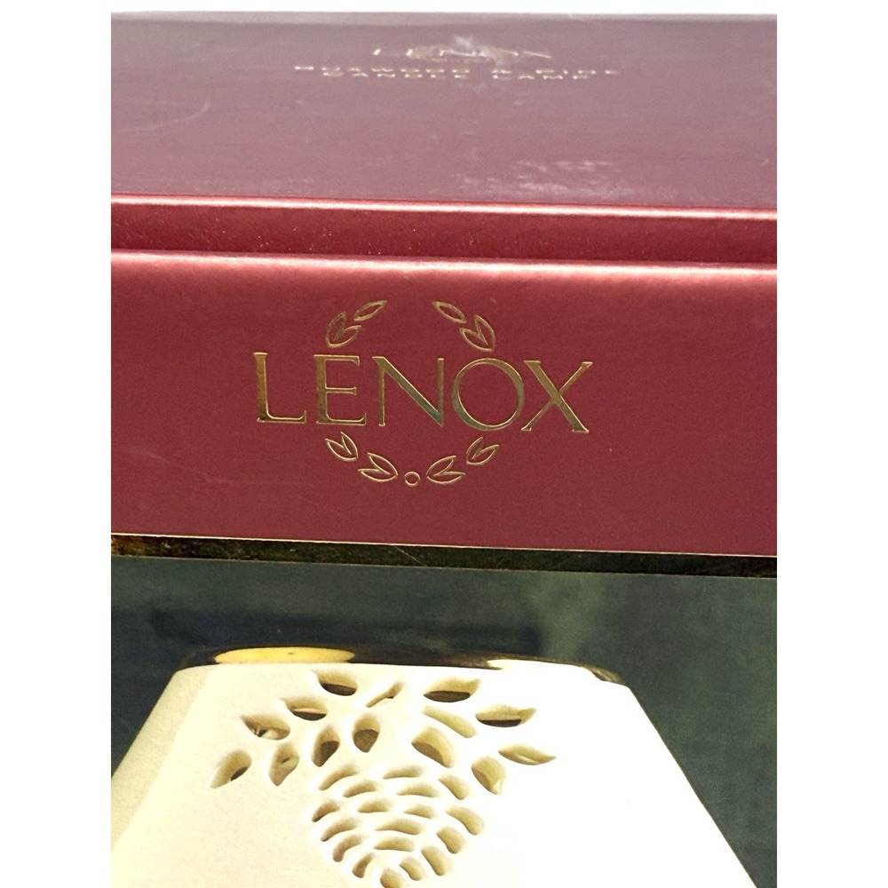 Lenox Williamsburg Boxwood and Pine Candle Lamp Tealight Votive Candleholder B - Picture 14 of 15